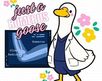 Humerus Goose PNG File - Fun Lab Coat X-Ray Design for Radiologists and Rad Techs