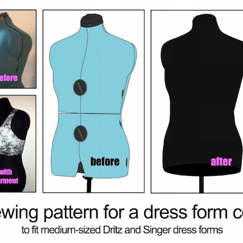 Small Dress Form Cover Sewing Pattern fits Dritz and Singer. - Etsy
