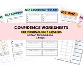 Confidence Coaching Toolkit – Printable Self-Esteem Worksheets for Teens & Adults, Self-Discovery Journal, Mental Health PDF