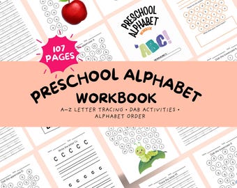 Preschool Alphabet Workbook: Letter Tracing & Dab Activities (Printable PDF)
