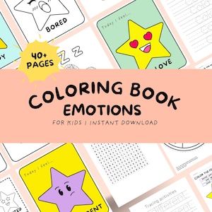 Emotions Coloring Book for Kids – Printable Feelings Activity Pages | SEL Emotional Awareness Learning Tool
