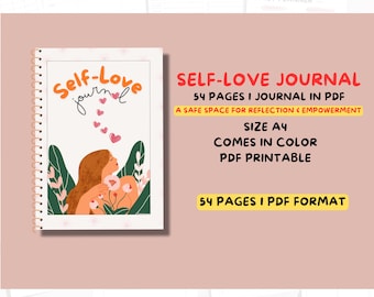 Self-Love Journal Printable: Guided Prompts, Mindfulness (PDF Journal)