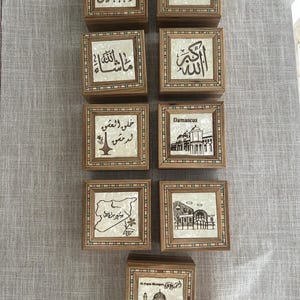 fyrkantig mosaikask med olika mönster för smyckesförvaring, dekoration och till och med bröllopsgåvor