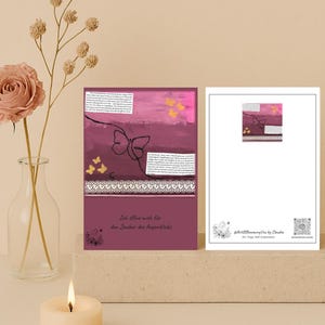Biglietto di affermazione – Biglietto artistico A6 con frase, amore per se stessi, consapevolezza, regalo per le donne