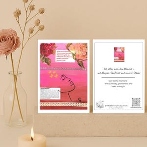 Biglietto di affermazione – Biglietto artistico A6 con frase, amore per se stessi, consapevolezza, regalo per le donne