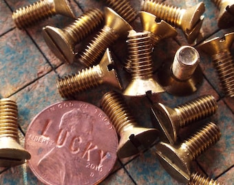 Art Project! Vintage Brass Machine Screws 50pcs Steampunk