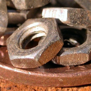 small machine  nuts, 4-40 thread, shoppe destash, 300 small machine screw nuts