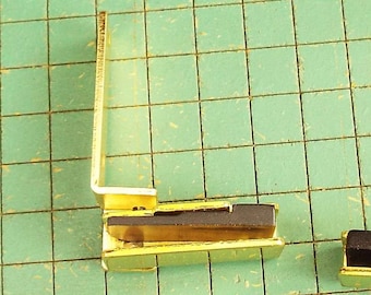 Brass Plated Recess Mount Glass Door Hinges - 5 Sets - New Old Stock