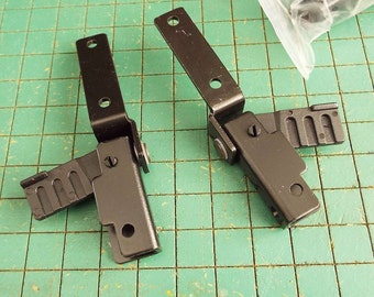 Black Recess Mount Glass Door Hinges: 5 Sets New Old Stock