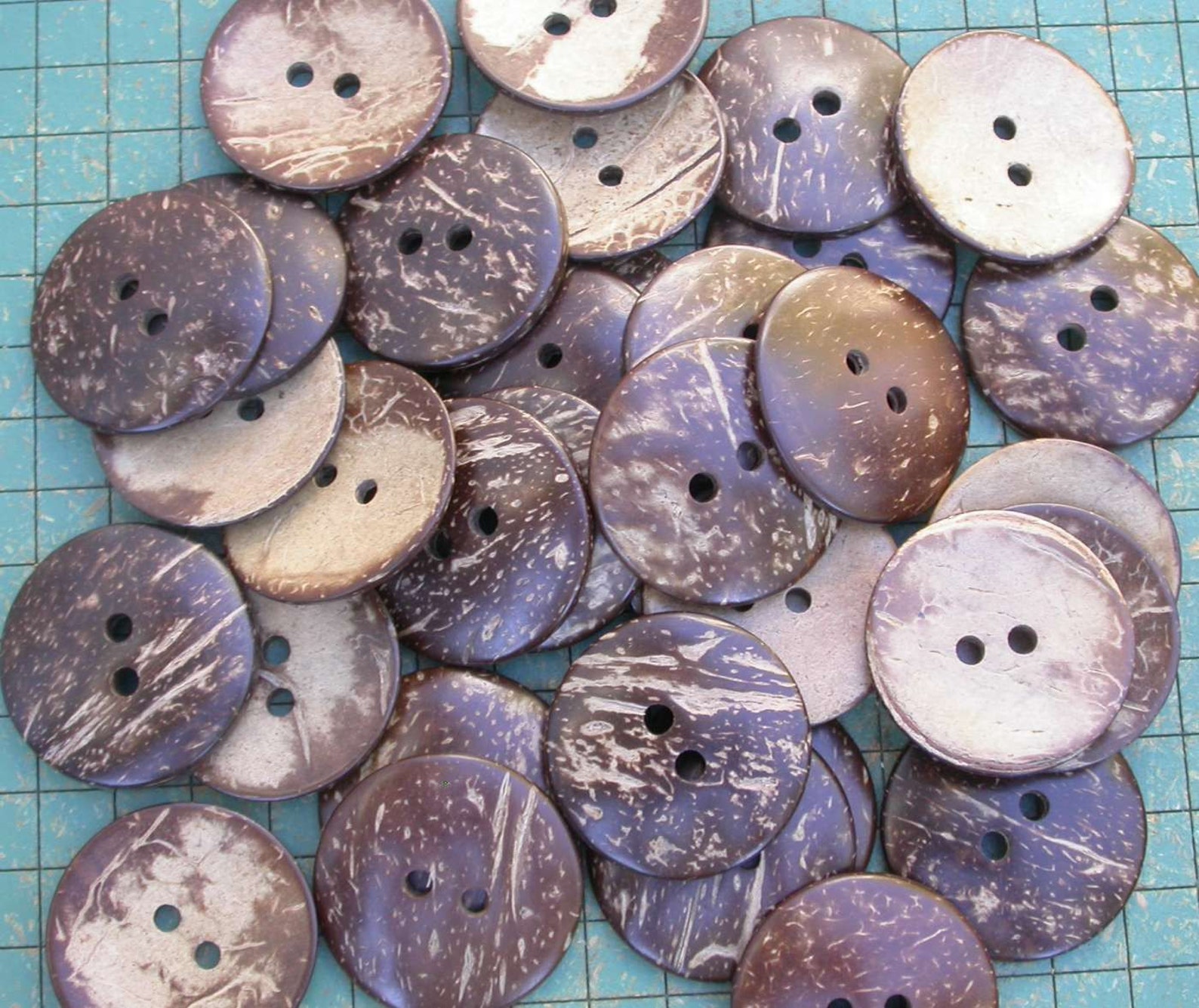 35 Extra Large Coconut Shell Buttons, 1 3/4 Inch Coconut Buttons ...