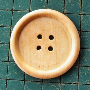 Wood Buttons . Large Medium and Small. 3 Sizes Available. 4 Hole. Lot of 6  Made in France. Eccellent Quality. 