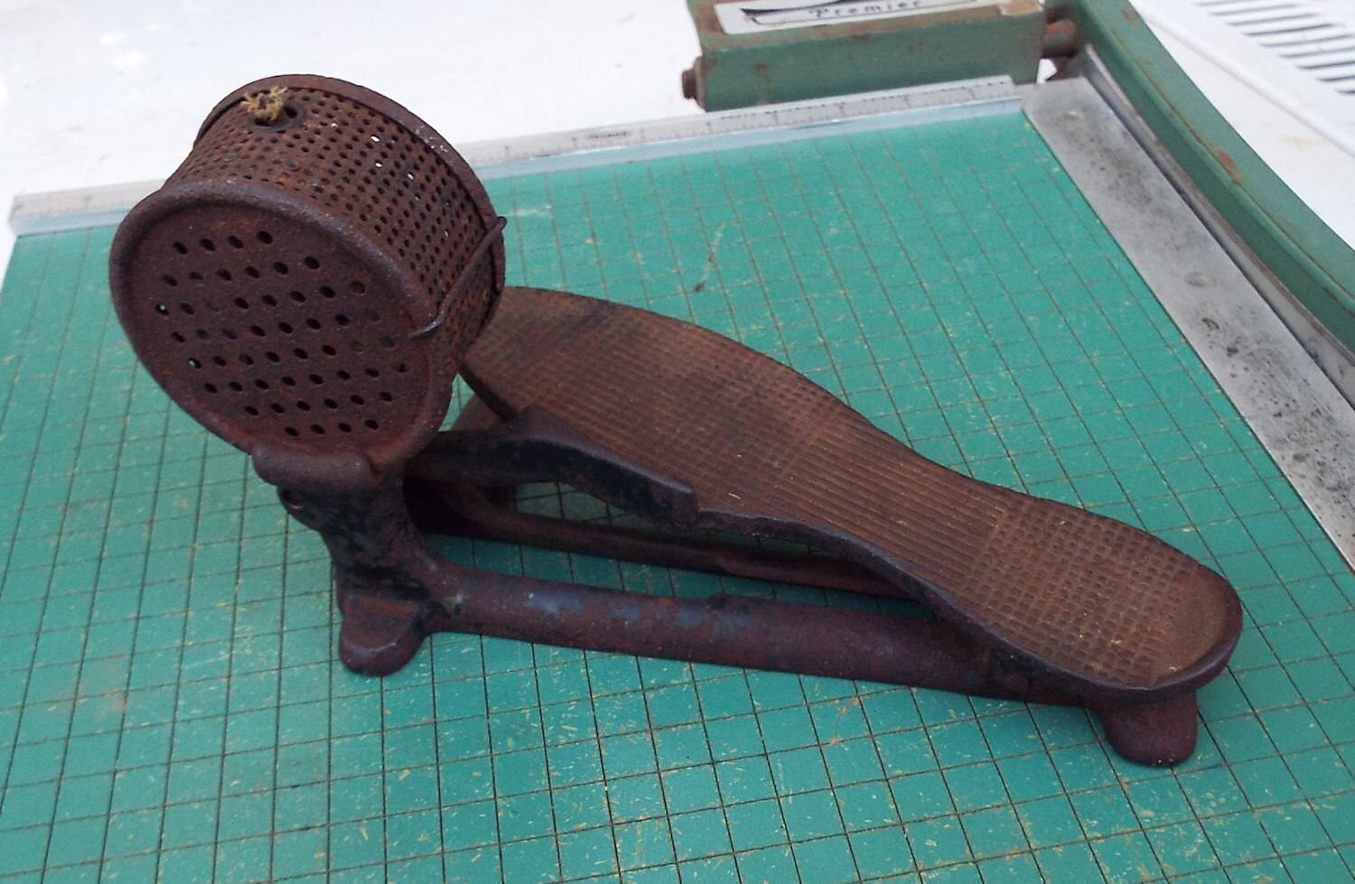 Antique foot pedal rheostat cast iron electric motor speed