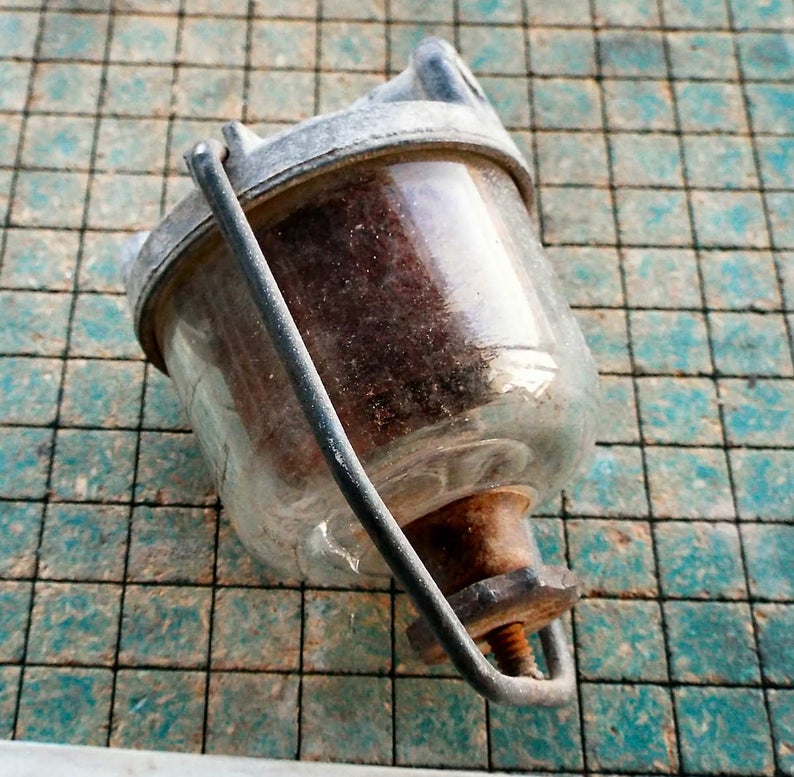 Vintage Glass Bowl Fuel Filter AC 854392 Vintage 50s 60s Etsy