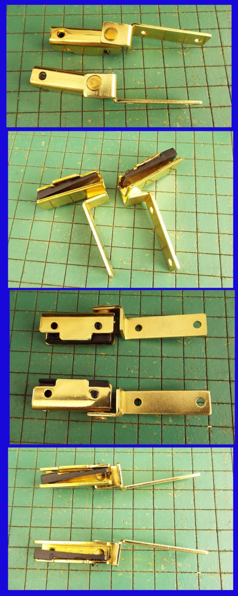 10 Recess Mount Glass Door Hinges 5 Sets of Hinges Brass Etsy