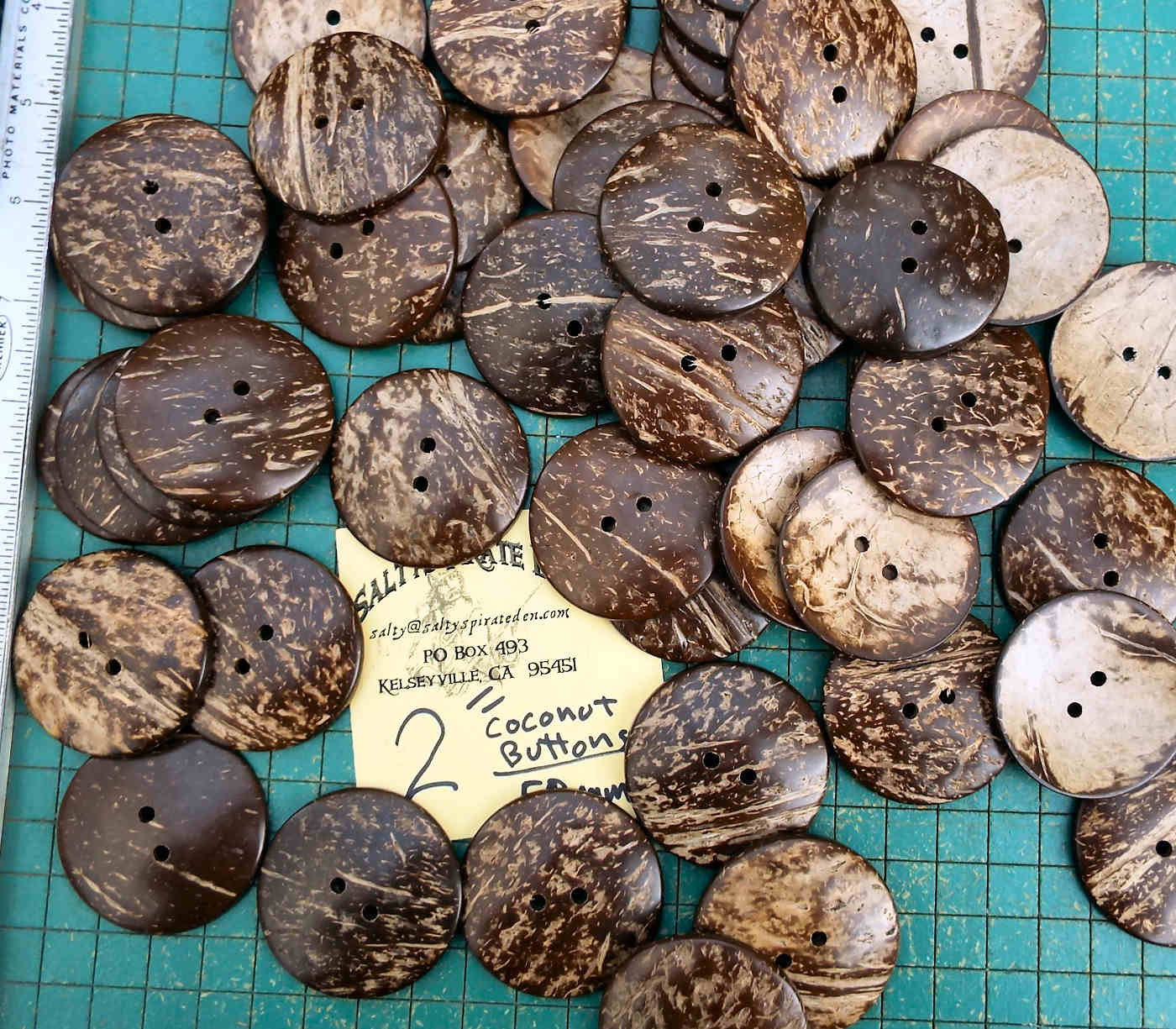 7 extra large 50mm coconut shell buttons 2 inch XXL coconut | Etsy