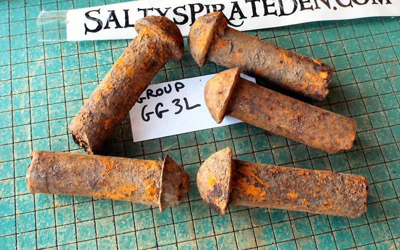 rustic collectible welders memento 5 count San Francisco memorabilia bridge history Old Rusty Crusty Bridge rivets Golden Gate