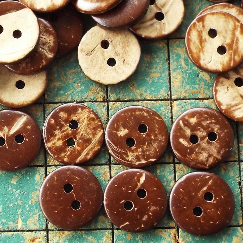 Coconut Shell Button - Etsy