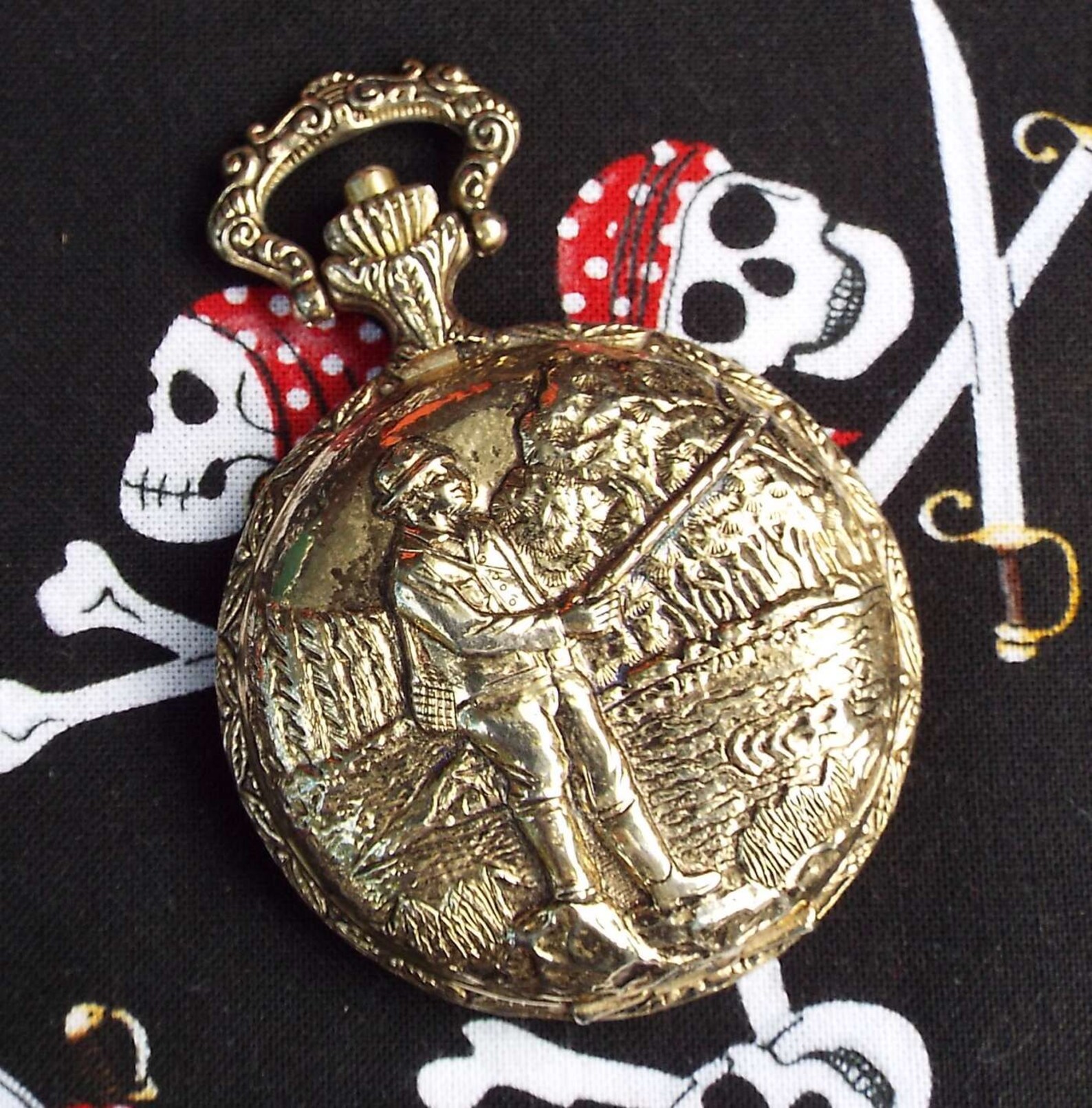 Remington Pocket Watch hunter case fisherman steampunk Etsy