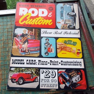 Rod and Custom, July 1962, vintage magazine, custom cars, hot rods, man cave garage, gas station, rat rod ideas