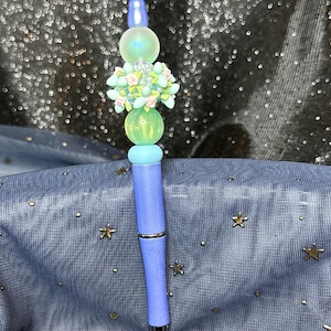 3D Fancy Painted Rose Beaded Pen