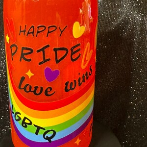 Pride Love Wins Red Tumbler