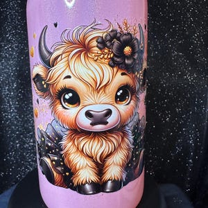 Cow Coffee Addict Glass Tumbler