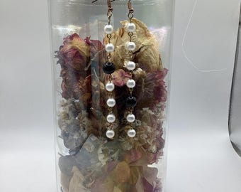 Black and White Dangle Earrings