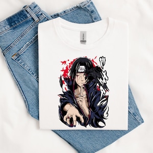 Itachi Anime T-Shirt, Japanese Cartoon Tee, Manga Lover Gift, Ninja Shirt, Uchiha Clan Top, Akatsuki Merch, Cosplay Costume