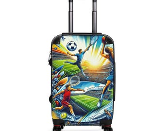 Sporty Travel Suitcase, Trendy Luggage for Athletes, Gym Goers, Sports Events, Gift for Travel Lovers, Team Spirit Travel Gear