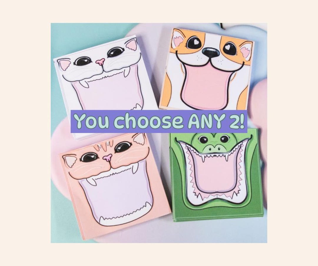 Funny Animal Notepad Set - 3x3