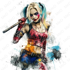 9 Harley PNG Watercolor Splash Images: High-Resolution Clipart (Digital Download)
