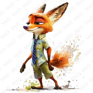 9 PNG Cartoon Heroes, Watercolor and Splash styles, high resolution PNG files for t-shirts, posters, mugs and more, instant download