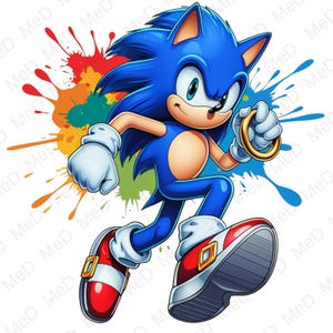6 PNG Cartoon Heroes , Watercolor and Splash styles, high resolution PNG files for t-shirts, posters, mugs and more, instant download