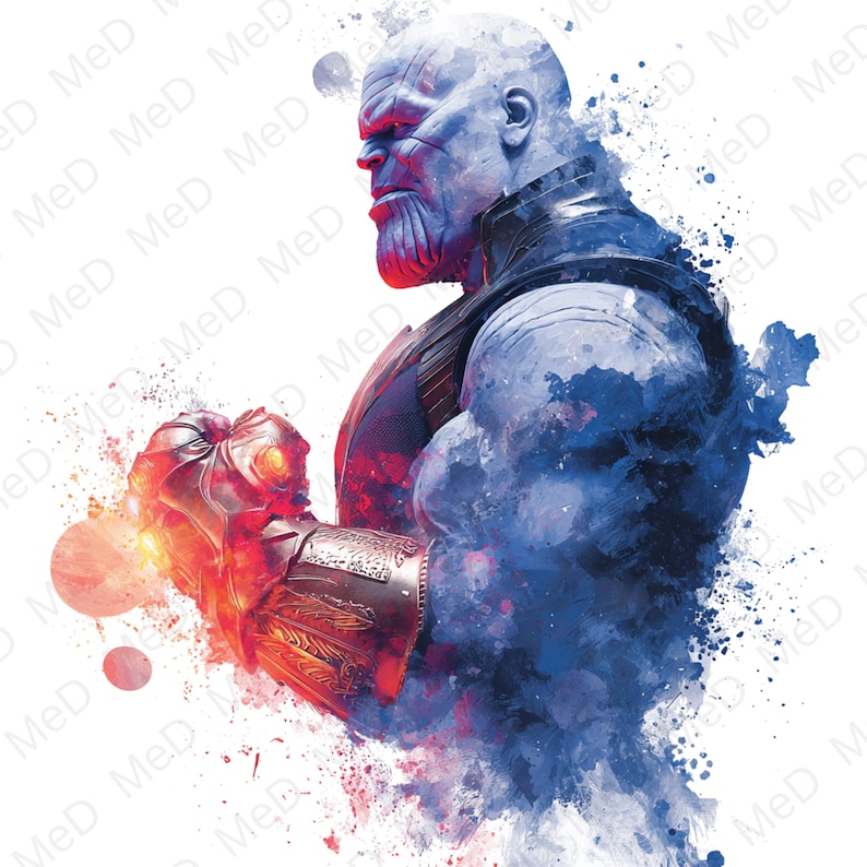9 PNG Watercolor Superheroes: Splash Art & T-shirt Designs (digital ...