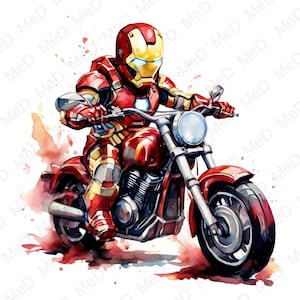 4 PNG Baby Superheroes, Watercolor and Splash styles, high resolution PNG files for t-shirts, posters, mugs and more, instant download