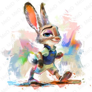 6 PNG Cartoon Heroes, Watercolor and Splash styles, high resolution PNG files for t-shirts, posters, mugs and more, instant download