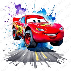 6 PNG Cartoon Helden, Aquarell und Splash Stile, hochauflösende PNG Dateien für T-Shirts, Poster, Tassen und mehr, sofort Download