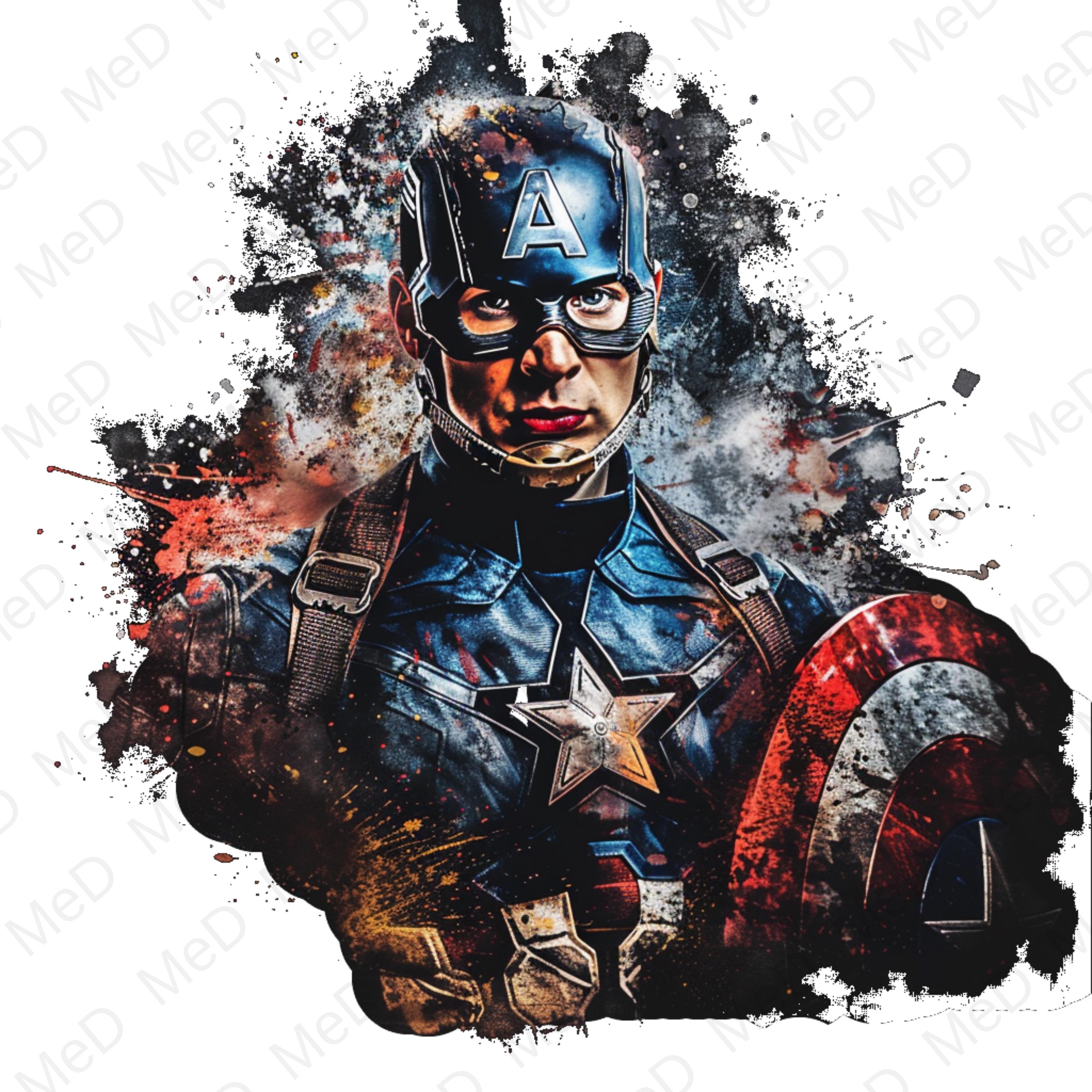 9 PNG Superhelden, Aquarell und Splash Stile, hochauflösende PNG-Dateien für T-Shirts, Poster, Tassen und mehr, sofortiger Download