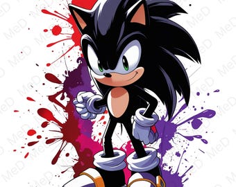 6 PNG Watercolor Cartoon Hero: Splash Art for T-shirts & Mugs (Digital Download)