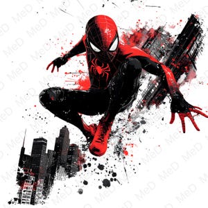 9 PNG Superheroes , Watercolor and Splash styles, high resolution PNG files for t-shirts, posters, mugs and more, instant download