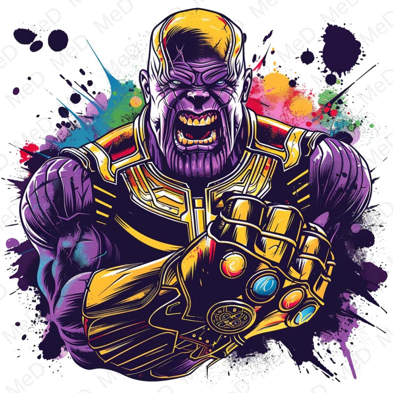 9 PNG Watercolor Superheroes: Splash Art & T-shirt Designs (digital ...