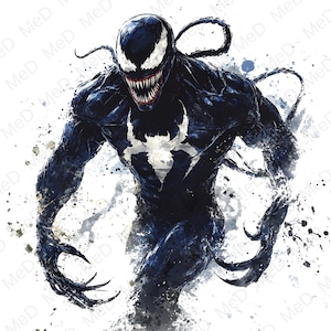 9 PNG  Superheroes, Watercolor and Splash styles, high resolution PNG files for t-shirts, posters, mugs and more, instant download