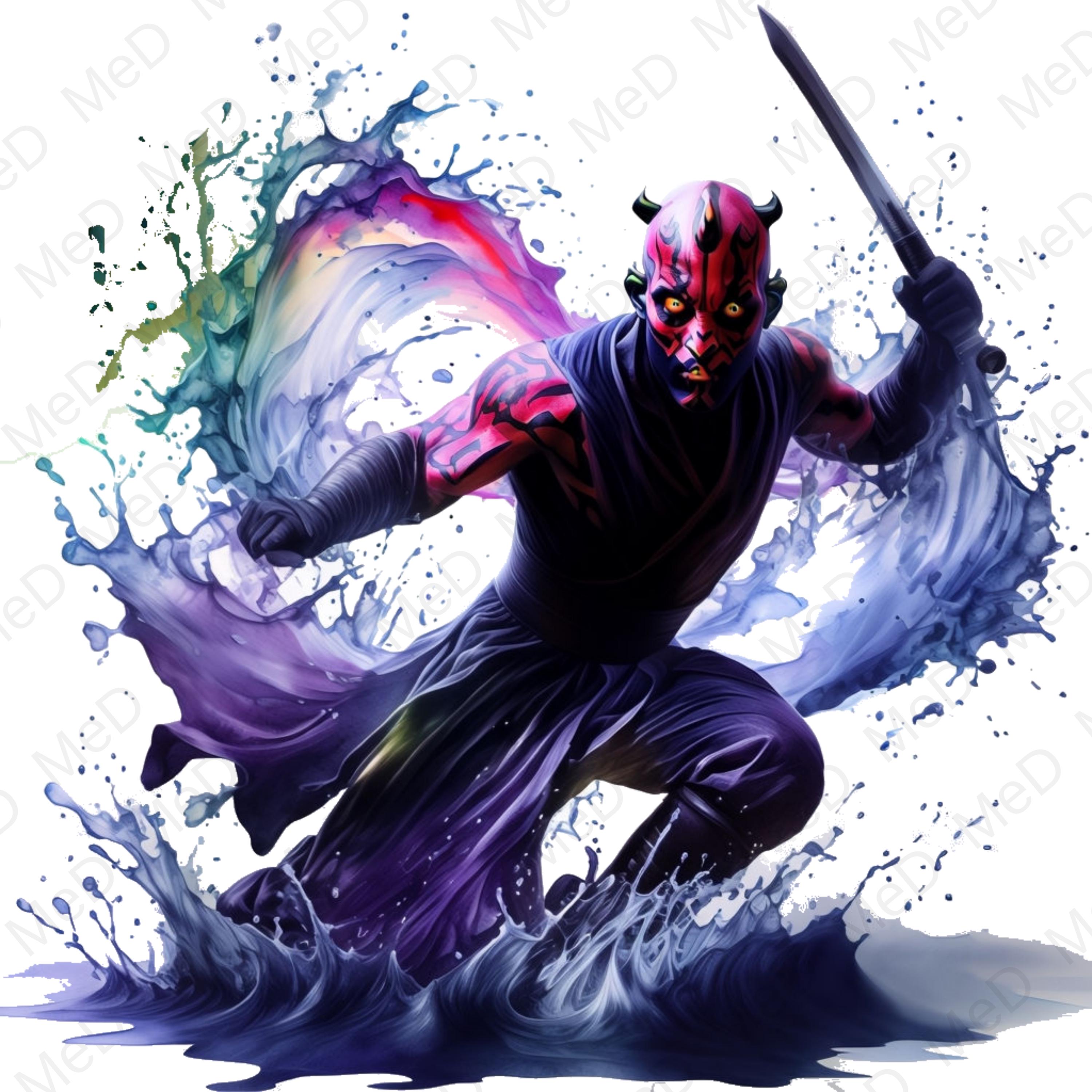 9 Watercolor Superheroes PNG: Splash Art Clipart (Digital Download)