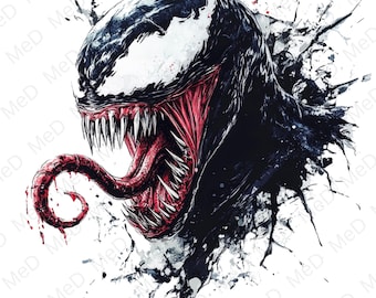 6 PNG Aquarell Superhelden: Splash Art & T-Shirt Designs (Digitaler Download)