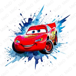 9 PNG Lightning Mcqueen, Watercolor and Splash Styles, High Resolution ...