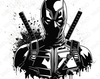 6 PNG Watercolor Superheroes: Splash Art & T-Shirt Designs (Digital Download)