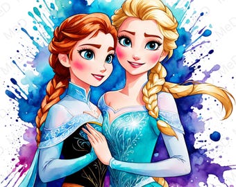 9 PNG Watercolor Cartoon Hero: Splash Art for T-shirts & Mugs (Digital Download)