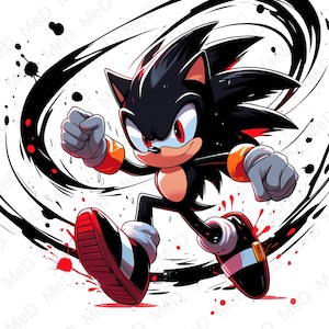 9 PNG Cartoon Heroes, estilos de aquarela e respingos, arquivos PNG de alta resolução para camisetas, pôsteres, canecas e muito mais, download instantâneo
