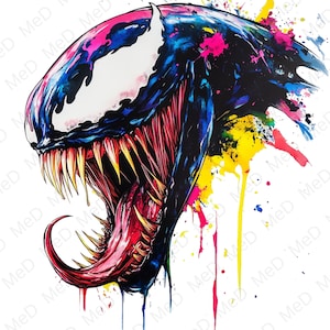 9 PNG  Superheroes, Watercolor and Splash styles, high resolution PNG files for t-shirts, posters, mugs and more, instant download