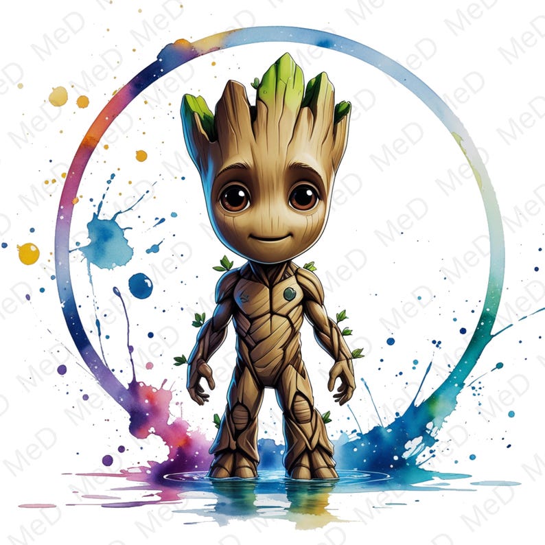 9 PNG Watercolor Superheroes: Splash Art & T-shirt Designs (digital ...
